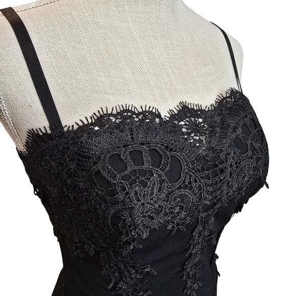 NWT Women's Sexy Black Lace Tank Bodysuit Sz. Medium - Picture 2 of 7